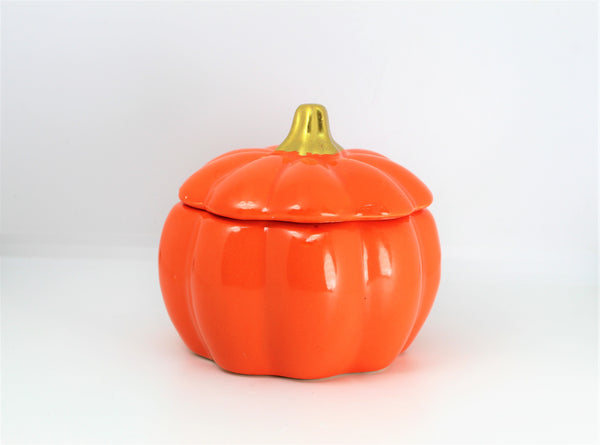 Hand Poured Soy Wax Candle - 6.5 oz Ceramic Pumpkin with Lid