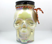 Hand Poured Soy Wax Candle - 14 oz Iridescent Skull