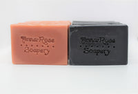 Charcoal & Rose Clay Facial Bar Soap - 2 Full Size Bar Pack